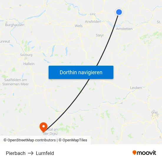 Pierbach to Lurnfeld map