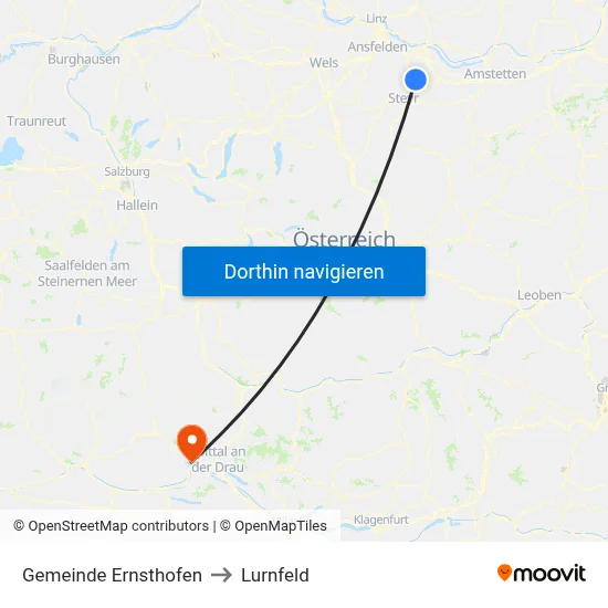 Gemeinde Ernsthofen to Lurnfeld map