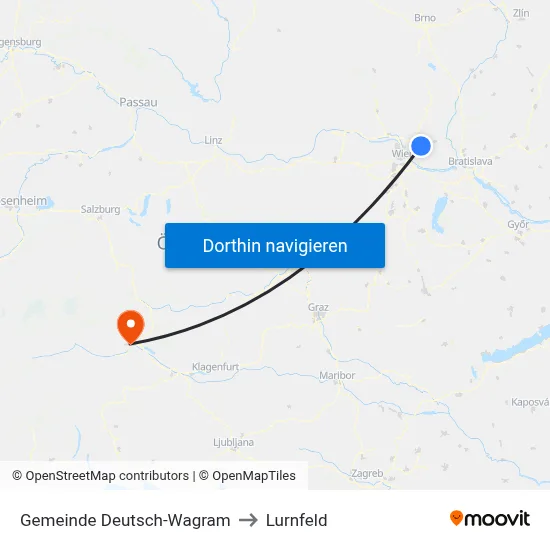 Gemeinde Deutsch-Wagram to Lurnfeld map