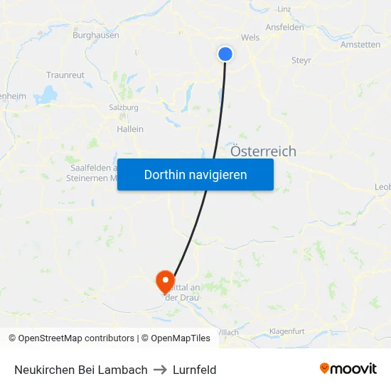 Neukirchen Bei Lambach to Lurnfeld map