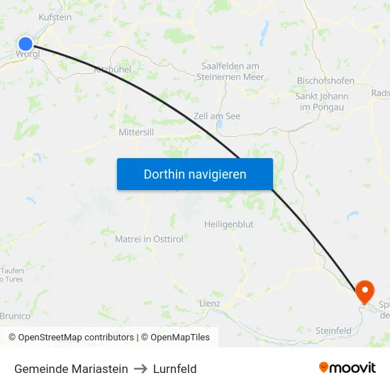 Gemeinde Mariastein to Lurnfeld map