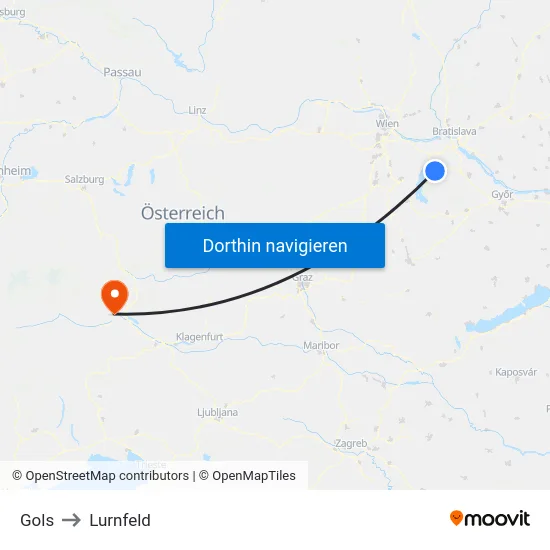 Gols to Lurnfeld map