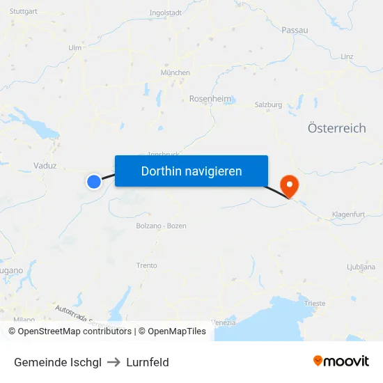 Gemeinde Ischgl to Lurnfeld map