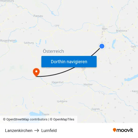 Lanzenkirchen to Lurnfeld map