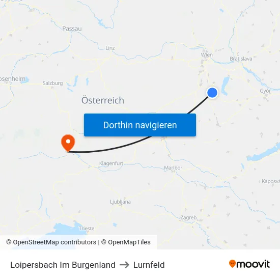 Loipersbach Im Burgenland to Lurnfeld map