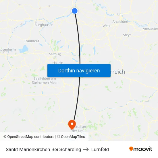 Sankt Marienkirchen Bei Schärding to Lurnfeld map