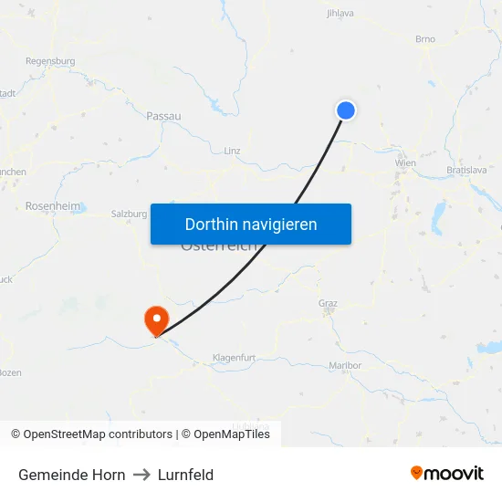 Gemeinde Horn to Lurnfeld map