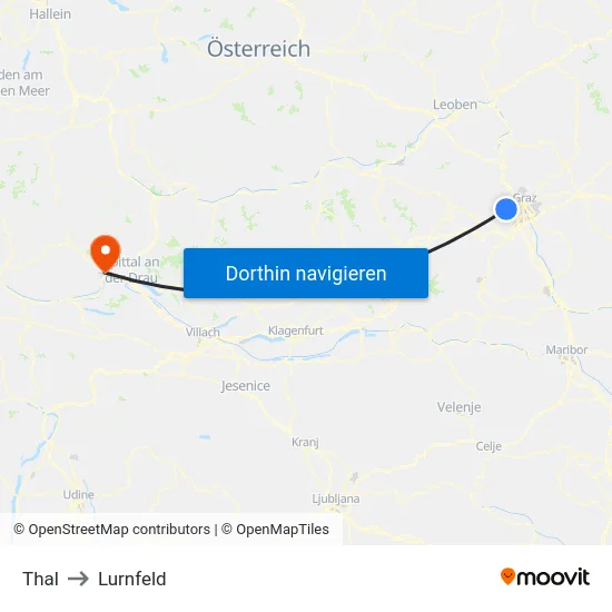 Thal to Lurnfeld map