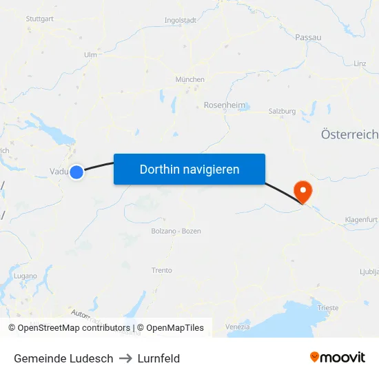 Gemeinde Ludesch to Lurnfeld map