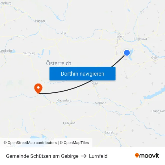 Gemeinde Schützen am Gebirge to Lurnfeld map