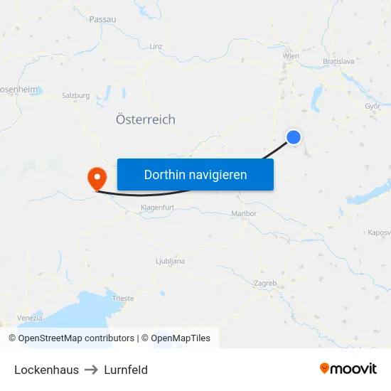 Lockenhaus to Lurnfeld map