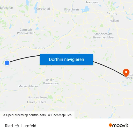 Ried to Lurnfeld map