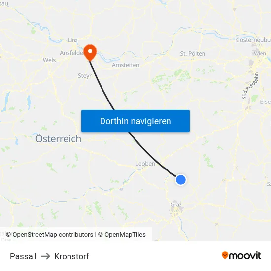 Passail to Kronstorf map