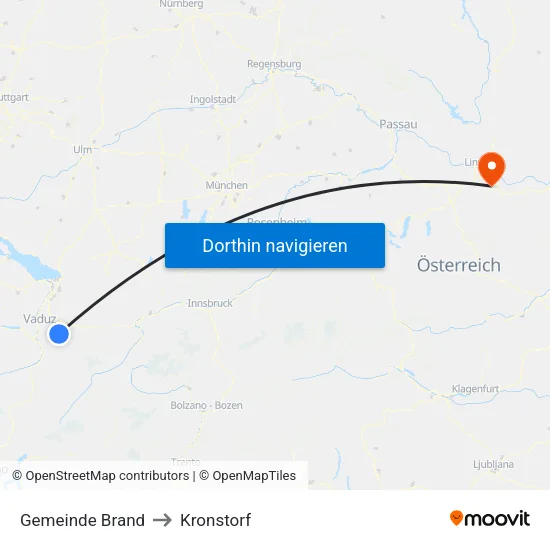 Gemeinde Brand to Kronstorf map