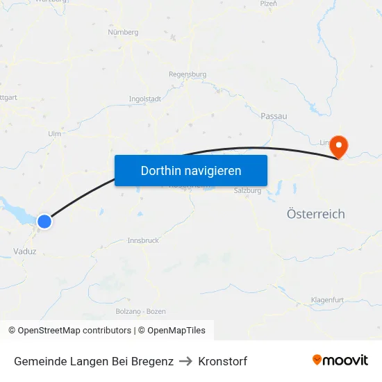 Gemeinde Langen Bei Bregenz to Kronstorf map