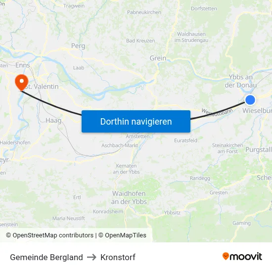 Gemeinde Bergland to Kronstorf map