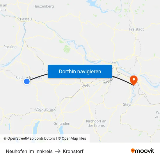 Neuhofen Im Innkreis to Kronstorf map