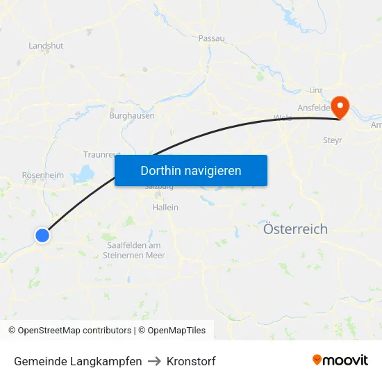Gemeinde Langkampfen to Kronstorf map