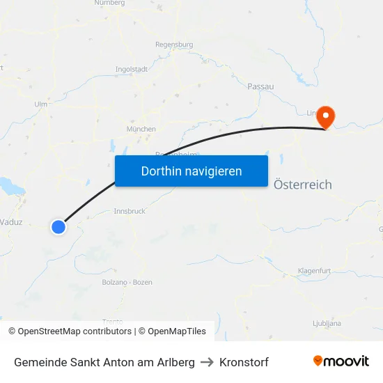 Gemeinde Sankt Anton am Arlberg to Kronstorf map