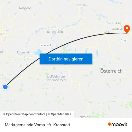 Marktgemeinde Vomp to Kronstorf map