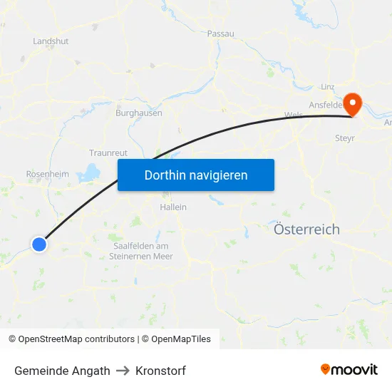 Gemeinde Angath to Kronstorf map