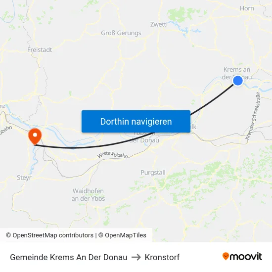 Gemeinde Krems An Der Donau to Kronstorf map