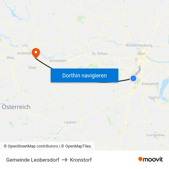 Gemeinde Leobersdorf to Kronstorf map