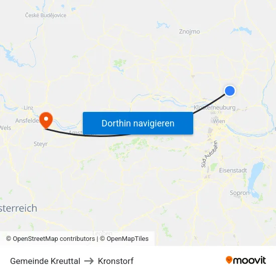 Gemeinde Kreuttal to Kronstorf map