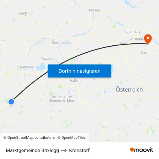 Marktgemeinde Brixlegg to Kronstorf map