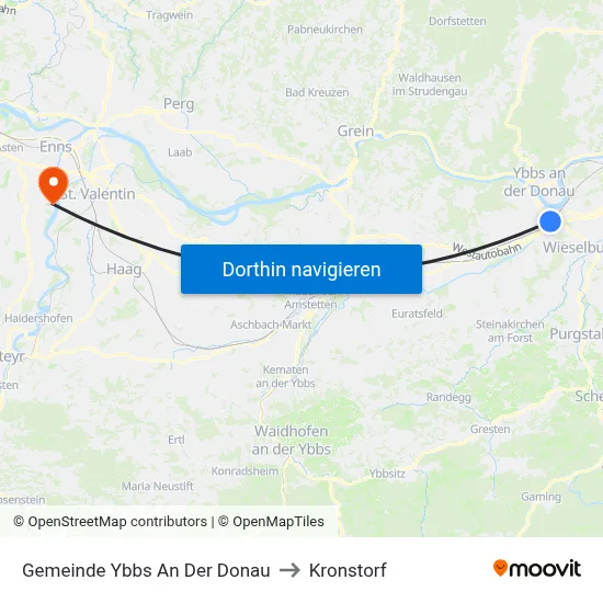 Gemeinde Ybbs An Der Donau to Kronstorf map