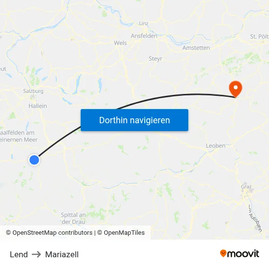 Lend to Mariazell map