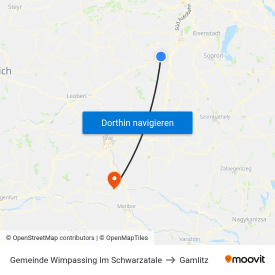 Gemeinde Wimpassing Im Schwarzatale to Gamlitz map