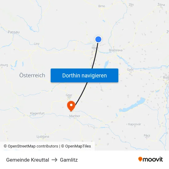 Gemeinde Kreuttal to Gamlitz map