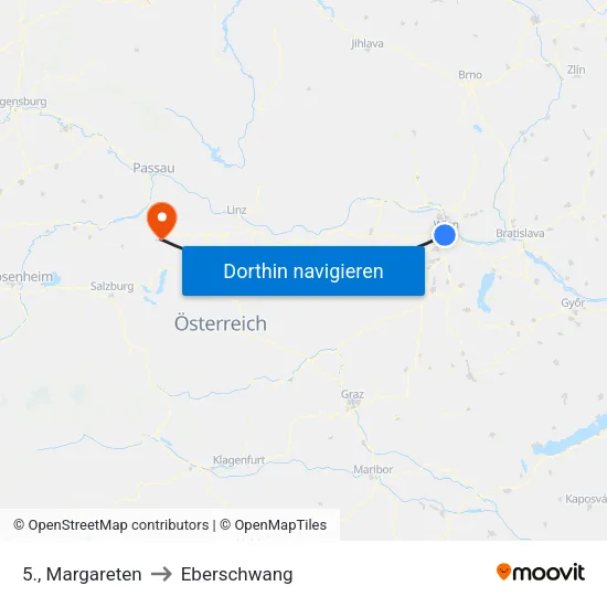 5., Margareten to Eberschwang map