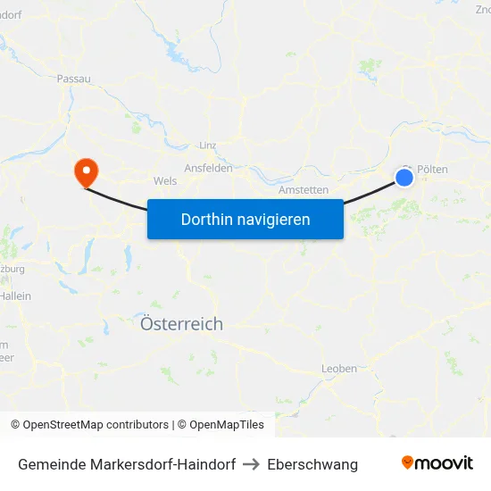 Gemeinde Markersdorf-Haindorf to Eberschwang map