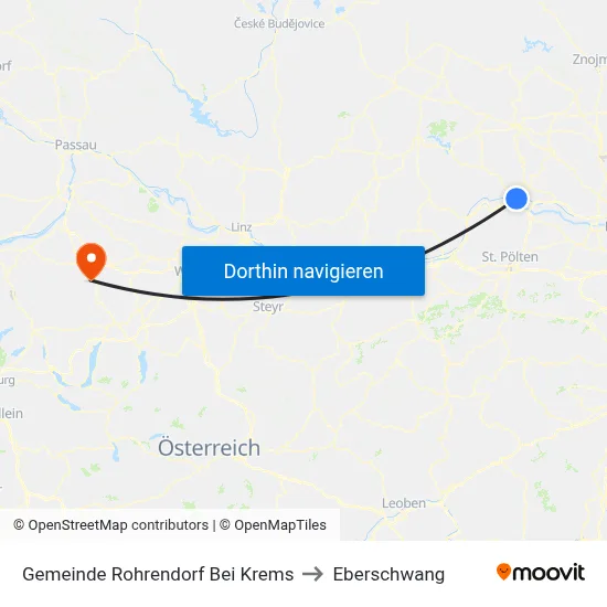 Gemeinde Rohrendorf Bei Krems to Eberschwang map