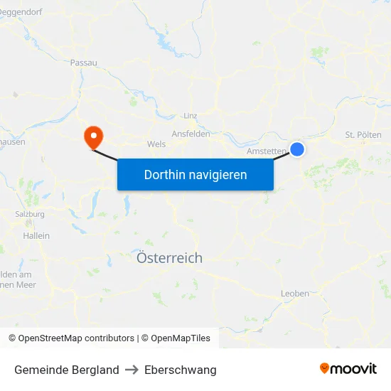 Gemeinde Bergland to Eberschwang map