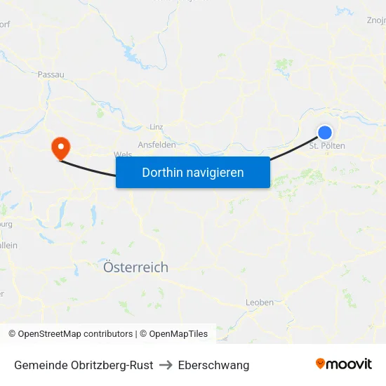Gemeinde Obritzberg-Rust to Eberschwang map