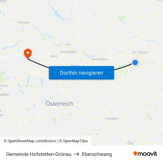 Gemeinde Hofstetten-Grünau to Eberschwang map