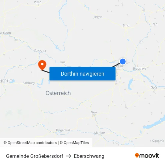 Gemeinde Großebersdorf to Eberschwang map