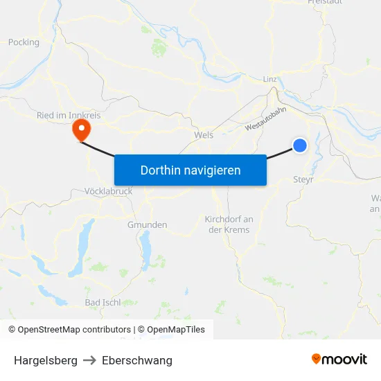 Hargelsberg to Eberschwang map
