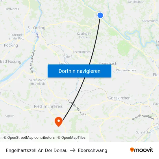 Engelhartszell An Der Donau to Eberschwang map