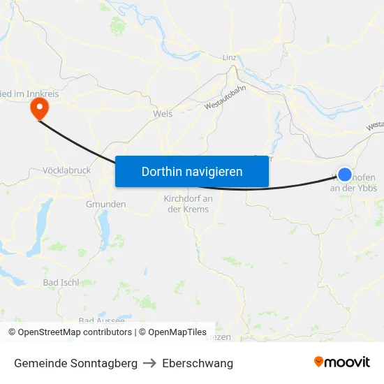 Gemeinde Sonntagberg to Eberschwang map