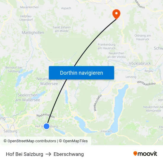 Hof Bei Salzburg to Eberschwang map