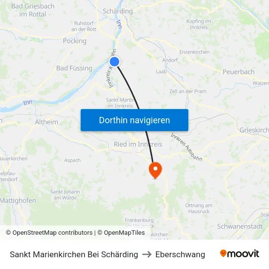 Sankt Marienkirchen Bei Schärding to Eberschwang map