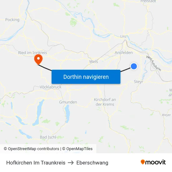 Hofkirchen Im Traunkreis to Eberschwang map