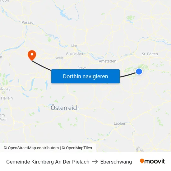 Gemeinde Kirchberg An Der Pielach to Eberschwang map
