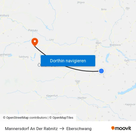Mannersdorf An Der Rabnitz to Eberschwang map