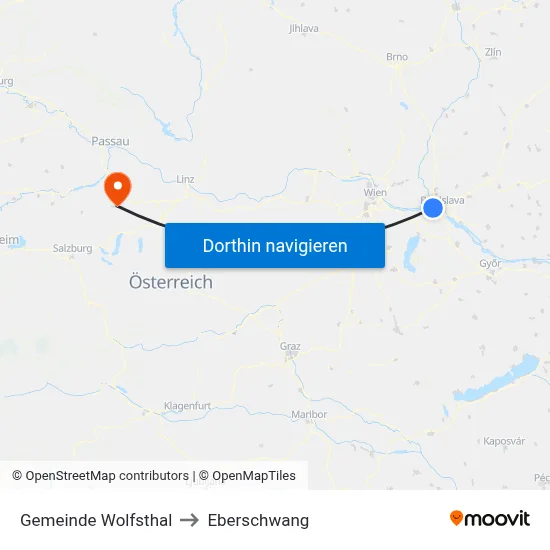 Gemeinde Wolfsthal to Eberschwang map