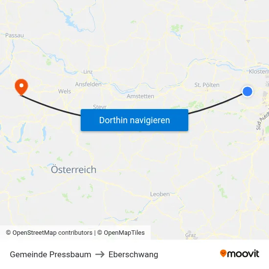 Gemeinde Pressbaum to Eberschwang map